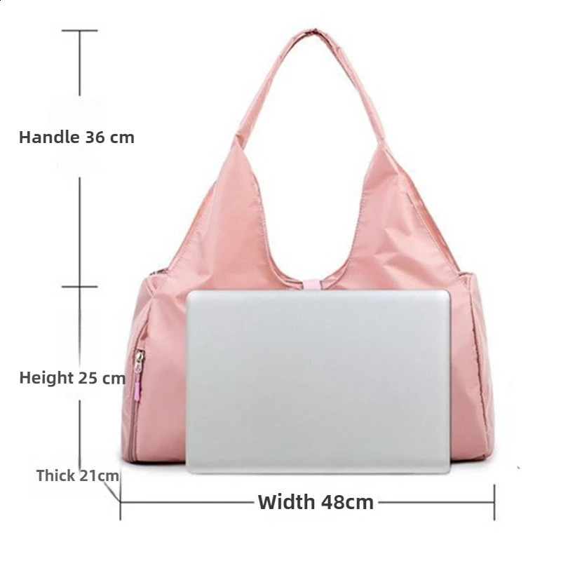 Yoga Mat Bag Womens Fitness Handbag Training Sac De Sports Swimming Travel Luggage Bag Dry Wet Separation Sports Shoulder Bag 250327