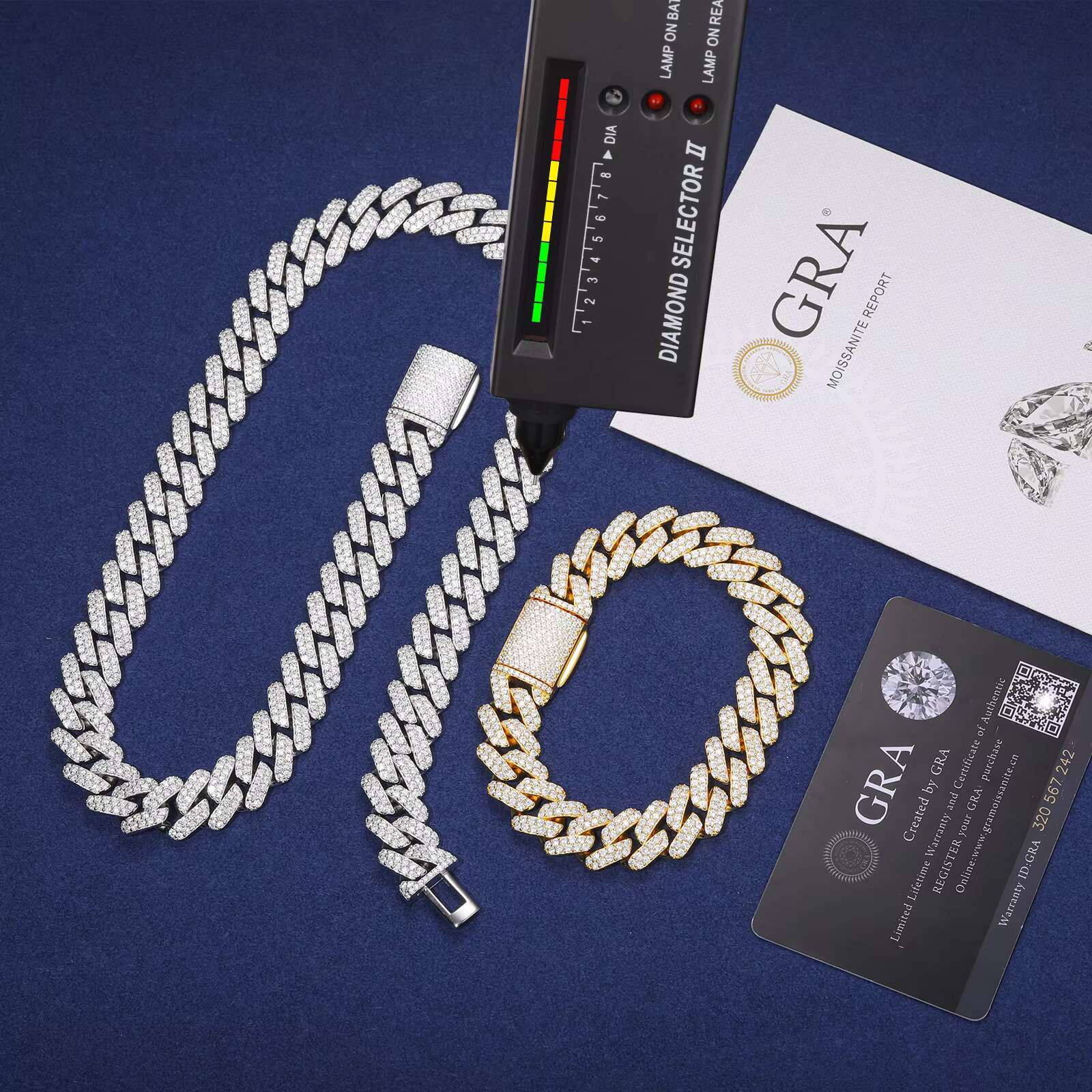 Denser and Thicker 10mm 12mm 14mm 925 Sterling Silver VVS Moissanite Diamond Iced Out Cuban Link Chain Necklace Hip Hop Jewelry
