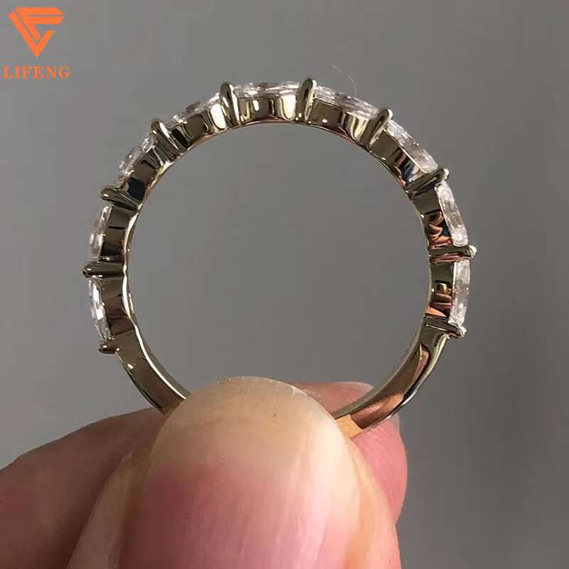 Fashion Classic Jewelry Marquise Ring Womens 14K Gold Moissanite Diamond Delicate Jewelry Ring for Women
