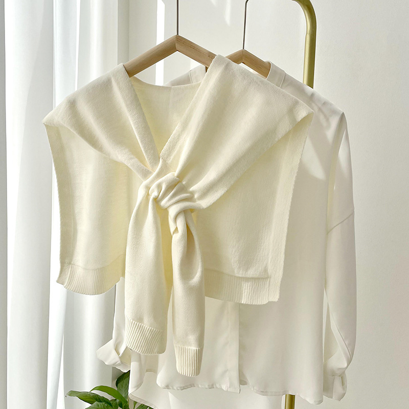 K266 Shawl women's outerwear small shawl new spring and autumn thin shirt small waistcoat high-end matching sweater shirt scarf trend