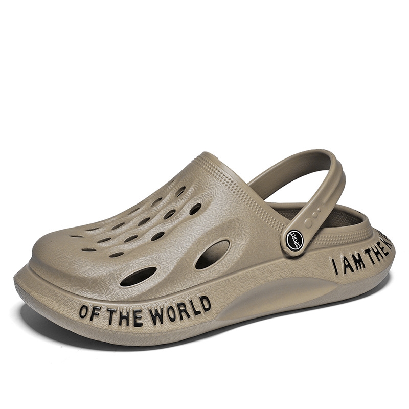 EVA thick soled slippers summer outdoor sports garden perforated toe sandals for men casual beach shoes