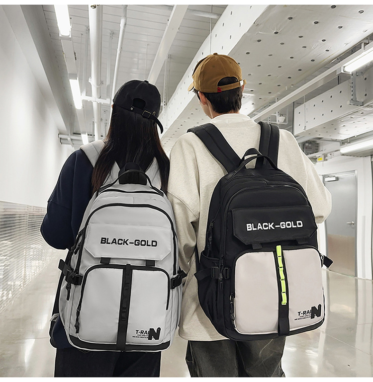 Backpack men and women large capacity middle school student bag light fashion college students fashionable cool travel backpack 2025
