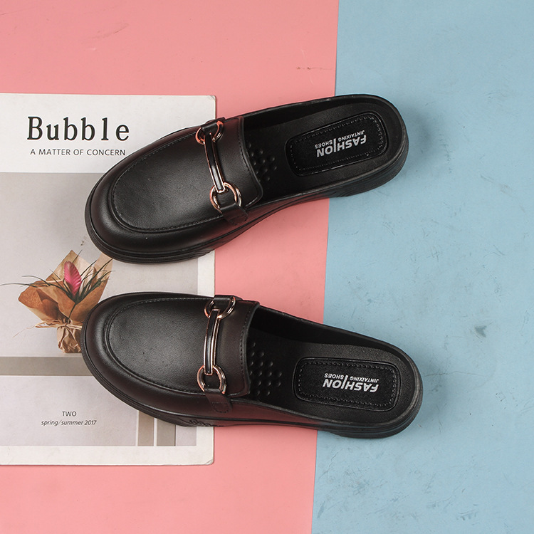 Light Luxury Designer Sandals New Summer Fashion Flat Shoelace Toe And Semi Slippers Suitable For Daily Casual Wear Single Button Women's Sandals