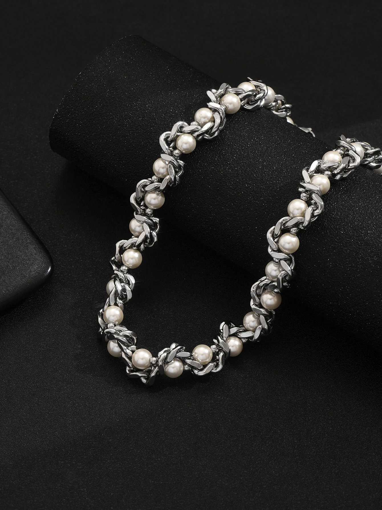 Punk Mens Stainless Steel Thick Chain Necklace Hip Hop Party Leisure Business Jewelry Accessories Y250329
