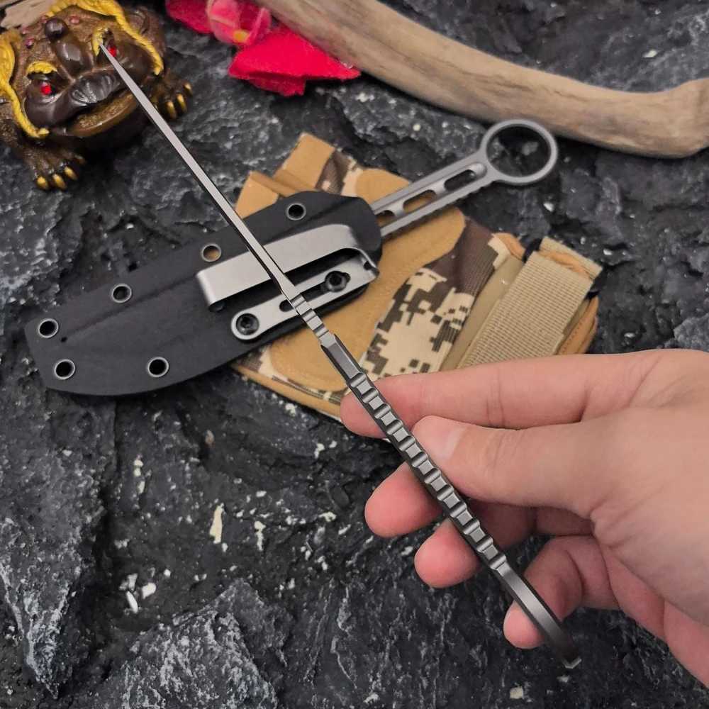 Full Tang Tactical Fixed Blade Knife With Sheath Outdoor Personal Defense Equipment Survival Knives Military Grade Hunting KnifeZ250329