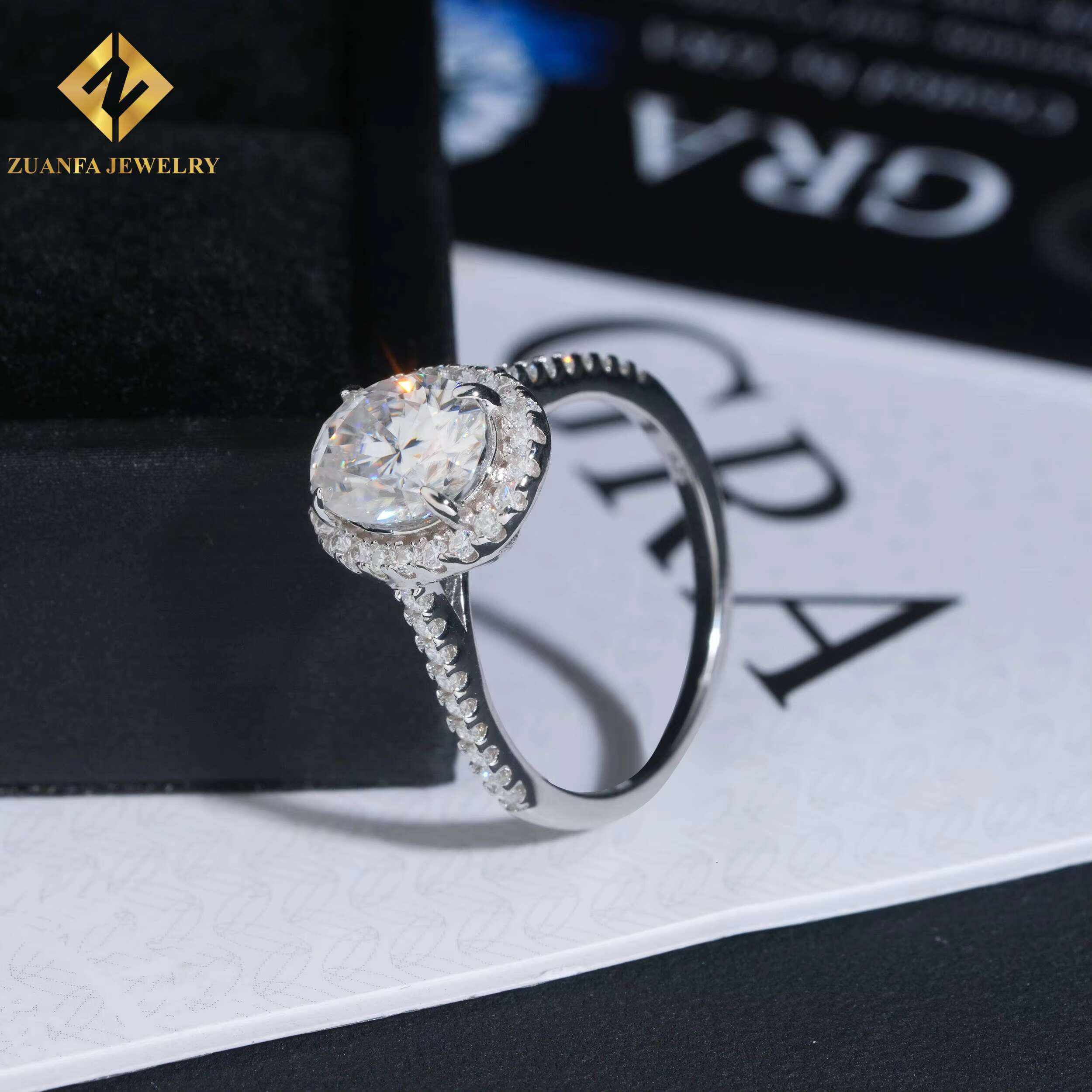 Factory Price Wedding Ring VVS Moissanite 925 Silver Rings Daily Jewelry Diamond Engagement Ring for Women Men