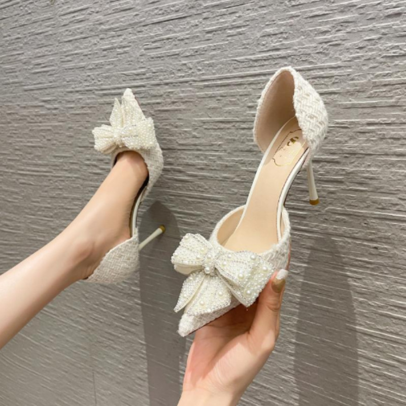 Free shipping designer shoes plus size women high heels black white comfortable breathable wear-resisting outdoor casual shoe