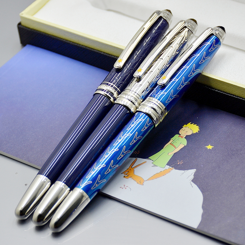 163 Blu e Argento Penna a SferaPenna RollerPenna Stilografica promozione cancelleria da ufficio penna elegante regalo compleanno