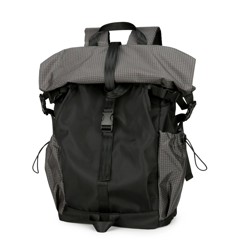 Trendy backpack for men folding roll-up backpack for outdoor travel backpack Casual backpack