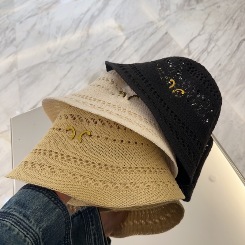 straw hats designer Bucket Hat classic brand women Classic Sun Block Hats Fashion metal Outdoor Fishing Dress Hats Beach Travel Designer Hats