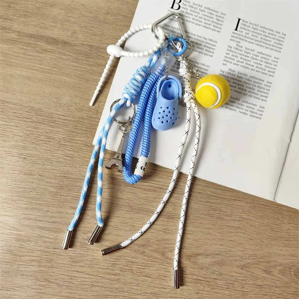 Ins style bag pendant Multi element keychain Nylon woven rope Backpack decoration pendant 250403250403