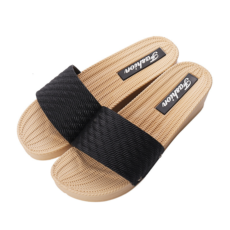 Designer Sandals New Fashion Shoes For Outdoor Wear Slanted Heel Thick Sole Design Solid Color Single Line Women's Sandals Outdoor Beach Women 