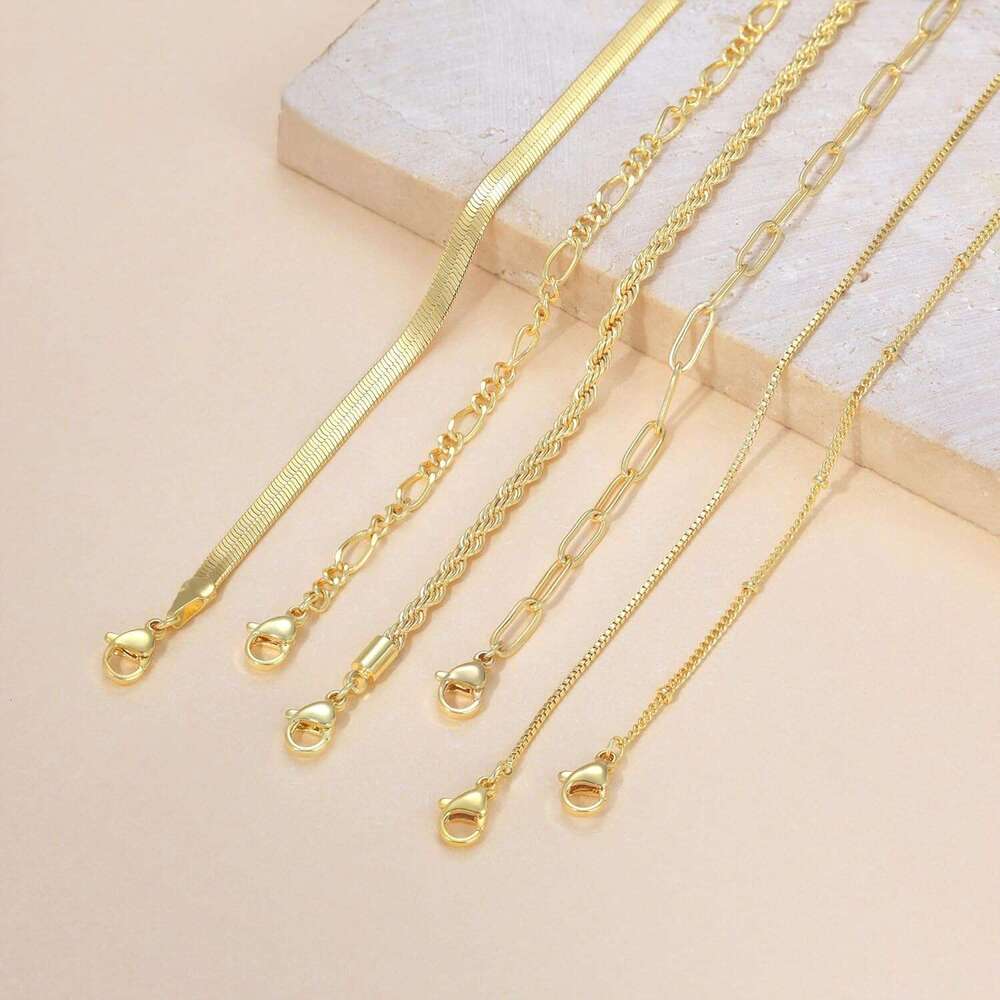 14K Plated Layered Cuban k Chain Waterproof - Dainty Ankle Bracelets for Women Non Tarnish Gold Jewelry Cute Anklets Set Pack Summer Beach Gift