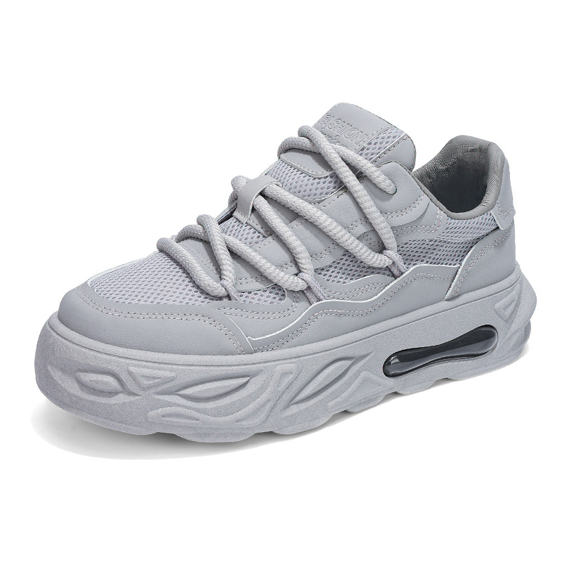 Free shipping 2025 Clunky Sneaker casual shoes men fashion trend thick soled anti slip Sneakers
