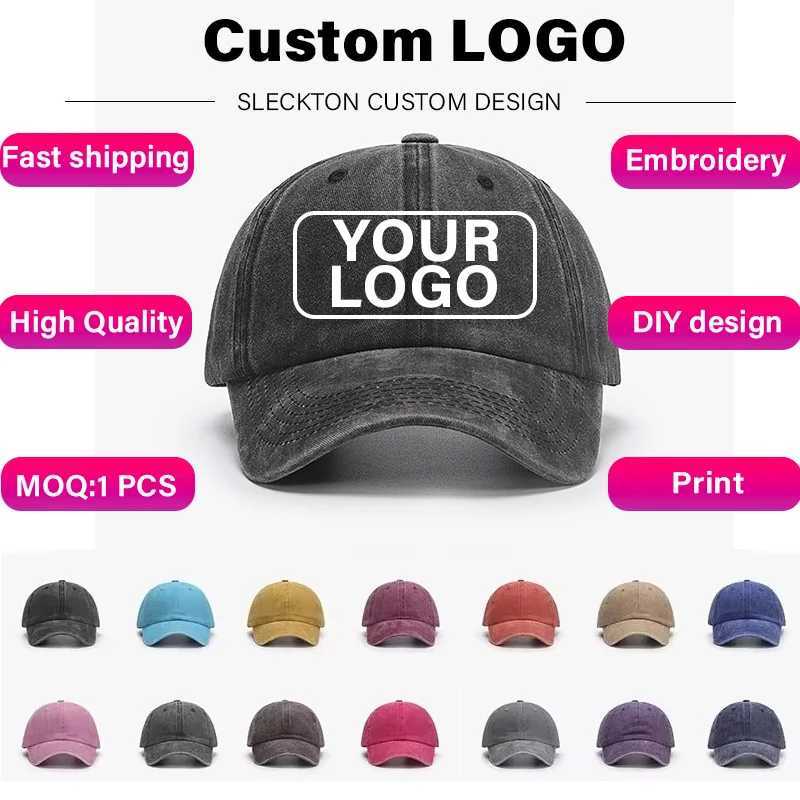 SCKTON Cust broidery Retro Baseball for Men and Wen DIY Design tter Hat Custize Graphic Print WhosaC250329