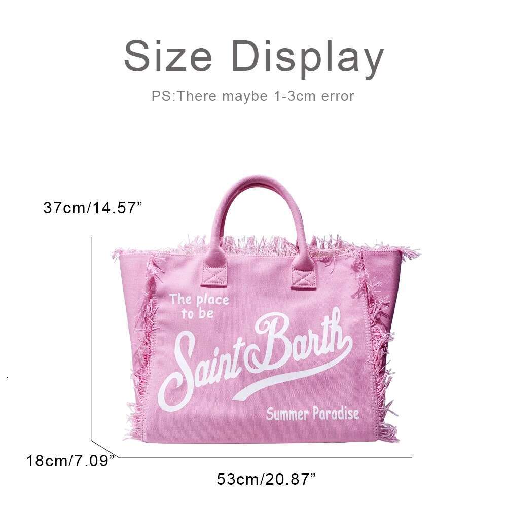 Casual Canvas Tote Bags For Women Designer Handbag Purse 2025 New In Tassel Trim Letters Large Capacity Underarm Shoulder
