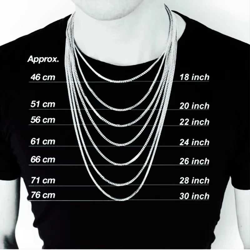 HNSP 316L Stainless Steel Cuban Chain Necklace Mens 7MM-15MM Thick Long Chain Mens Necklace Hip Hop Jewelry Accessories Y250329