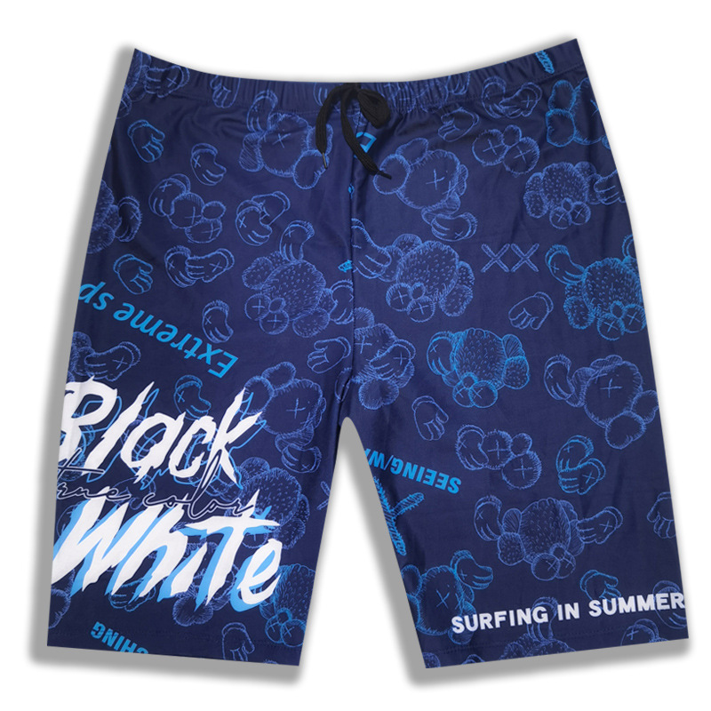 New Style Free Delivery Designer Bag Men's Flat Angle Extended Hot Spring Bathing Professional Beach Medium Length Five Point Pants Men's La