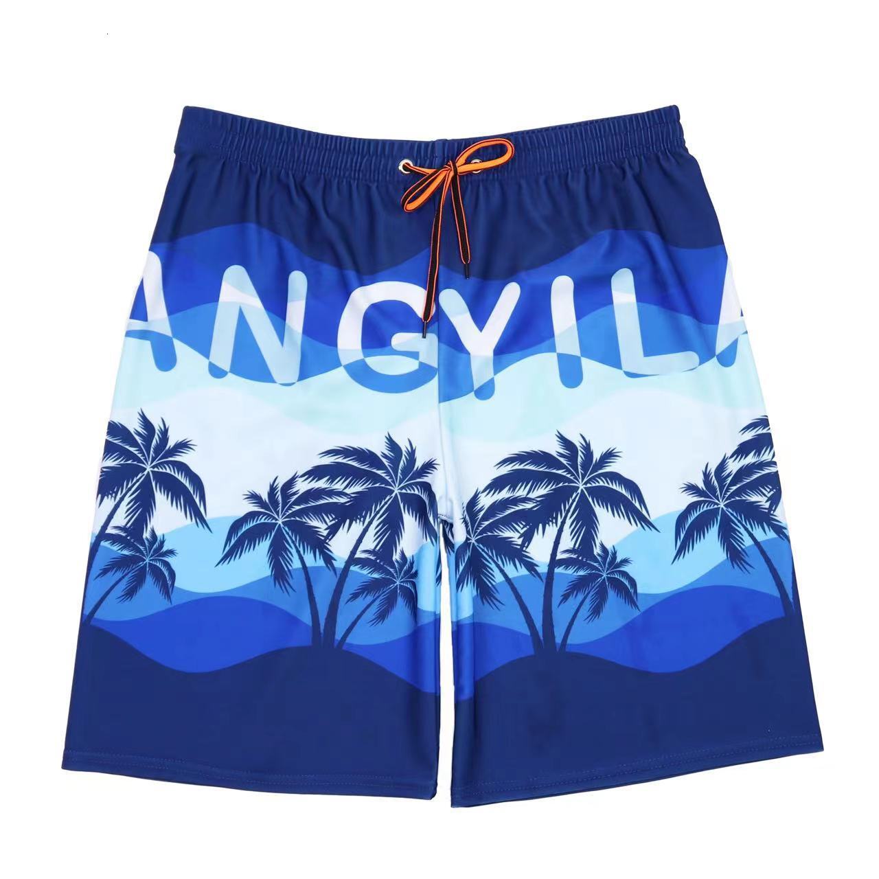 New Style Free Delivery Designer Bag 25 Year Summer New Men's Beach Swimming Pants Loose, Medium, Long, Elongated, Plus Size Printed Fashionable 