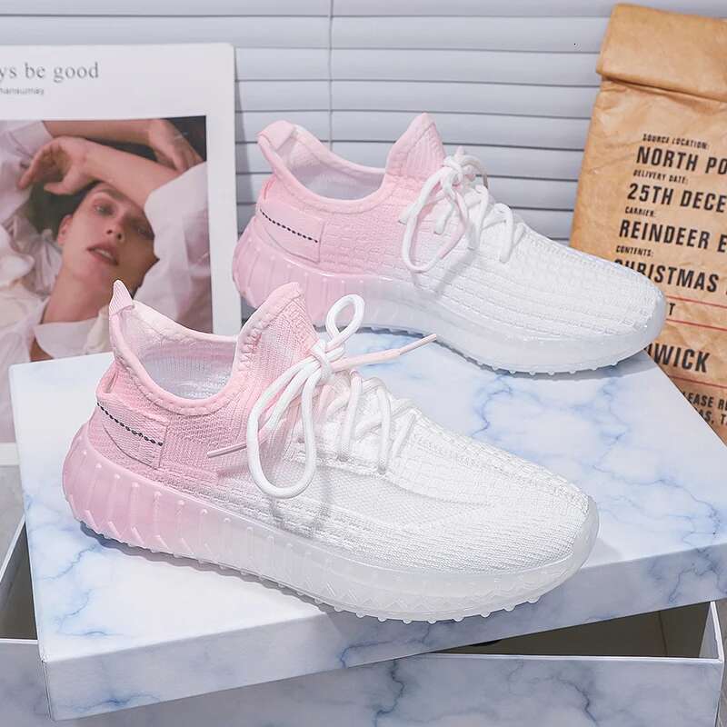 Women's Lightweight Summer Sports Shoes Soft-Soled Fiess Jump Rope Running Flats Anti-Shock Student Footwear