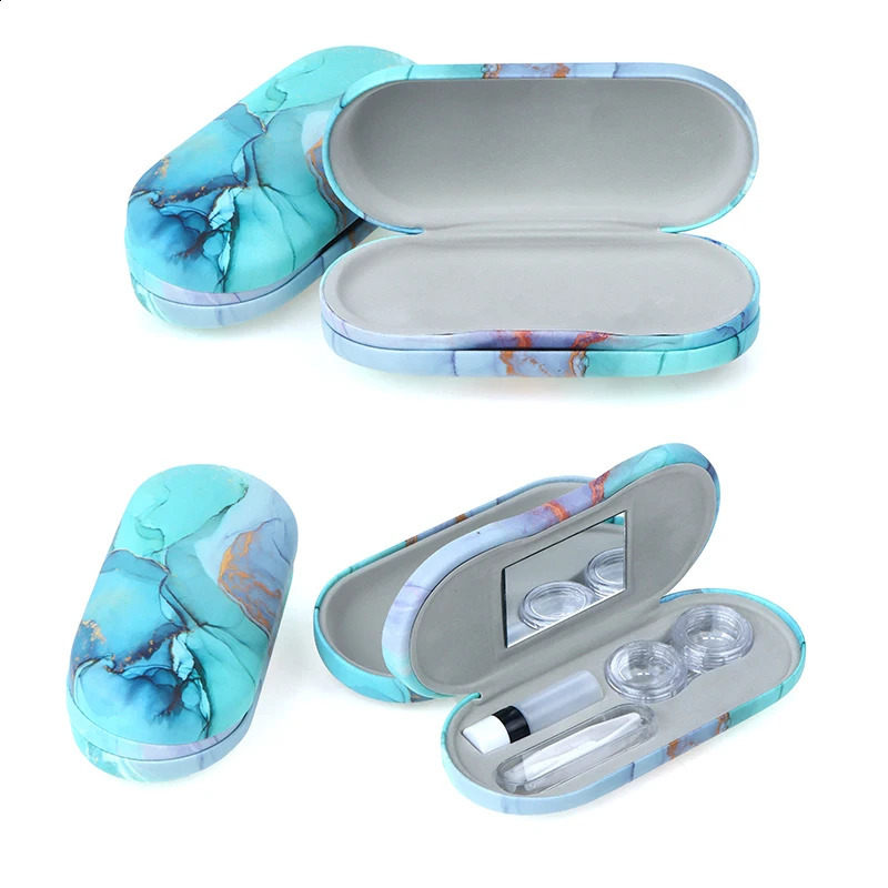 2-in-1 double-layer glasses case contact lens case mens creative double-layer glasses case glasses case 250325