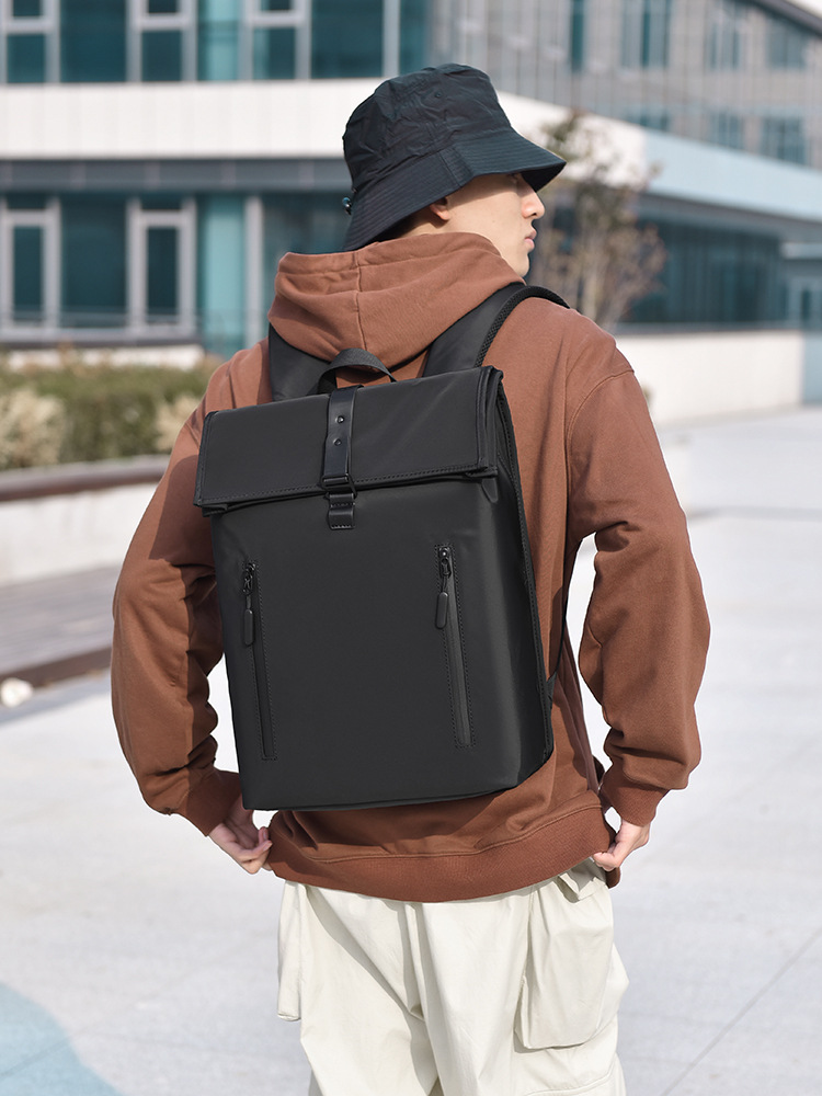 Backpack new men's business backpack senior sense clamshell backpack commuter computer