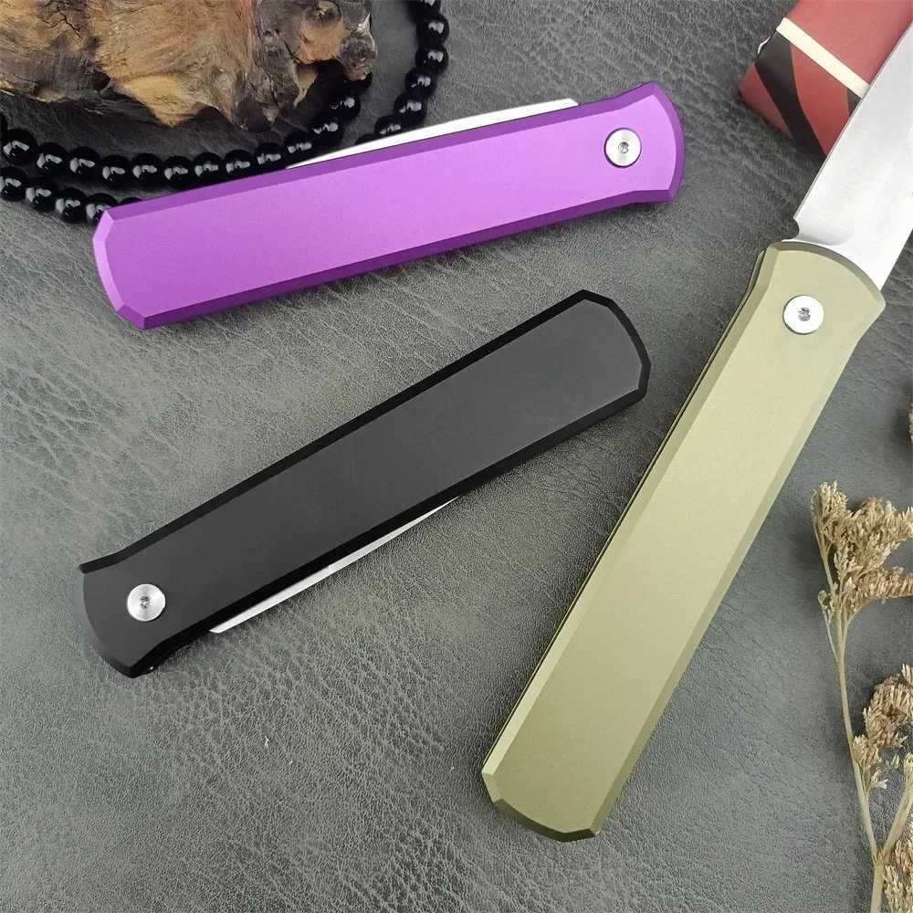 920 Godfather Folding Knife 4 Bead Explosion Flat Blade Aluminum Handle Assisted Open EDC Outdoor Pocket Camping Hunting Tool Y250329