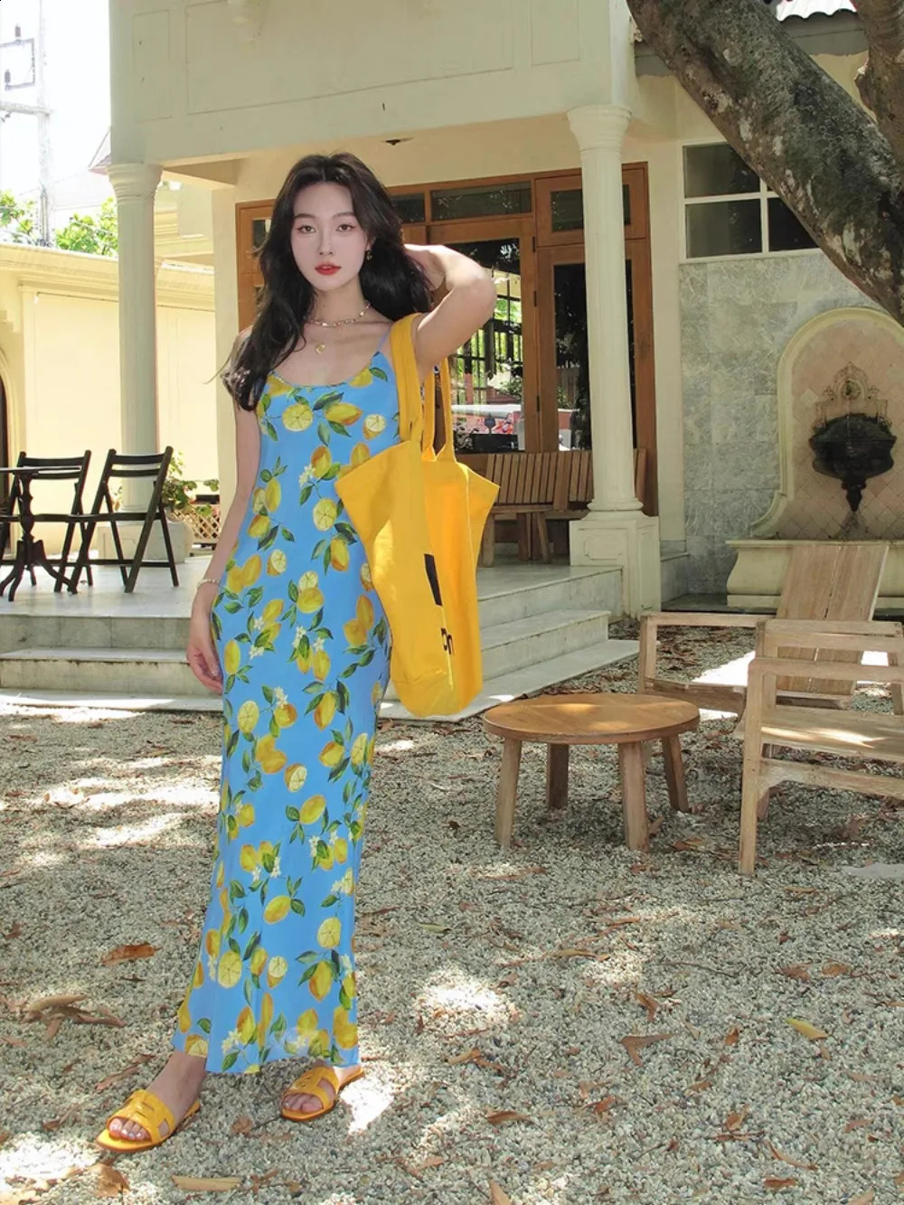summer French style high-end floral printed figure slimming long dress with Dopamine Inspired by Estheticin Korean Influenced 250328