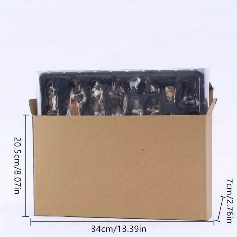 20Pcs/ Set Christ Birth Of Ornament Gifts Nativity Scene Crafts Resin Christmas Manger Decoration Catholic Figurines