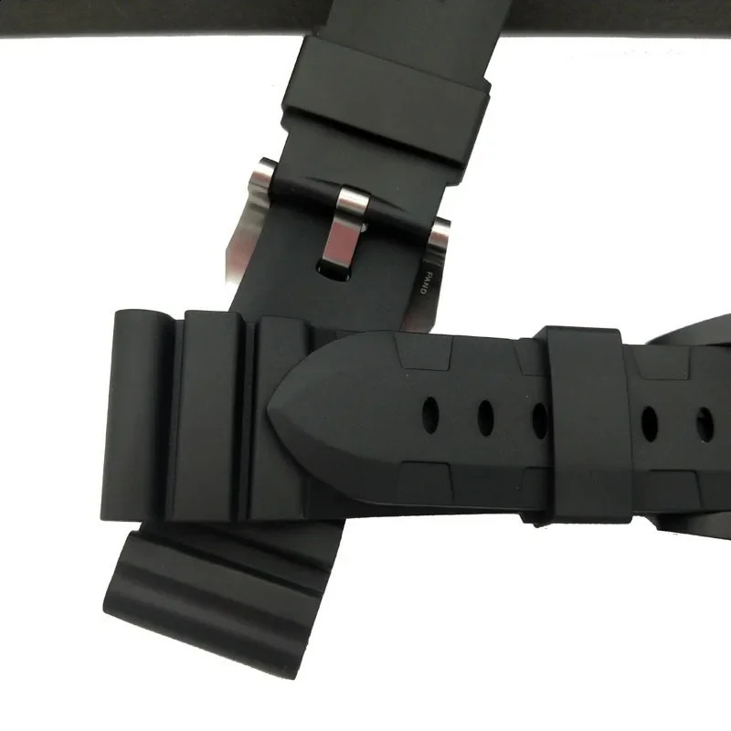 Top quality 24mm 26mm Nature Rubber Watchband for LUMINOR 1950 Men Watch PAM441/1312/0359 Strap Watch Band Water Proof Bracelet 250324