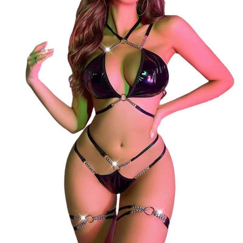 Sexy Lingerie Sexy Leather Jacket Seductive Lingerie Set Women S Bikini Thong New Style