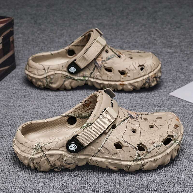 designer Men's sandals slippers Camouflage ClogsComfortable Footwear Design Sole Material Summer Slipons high quality