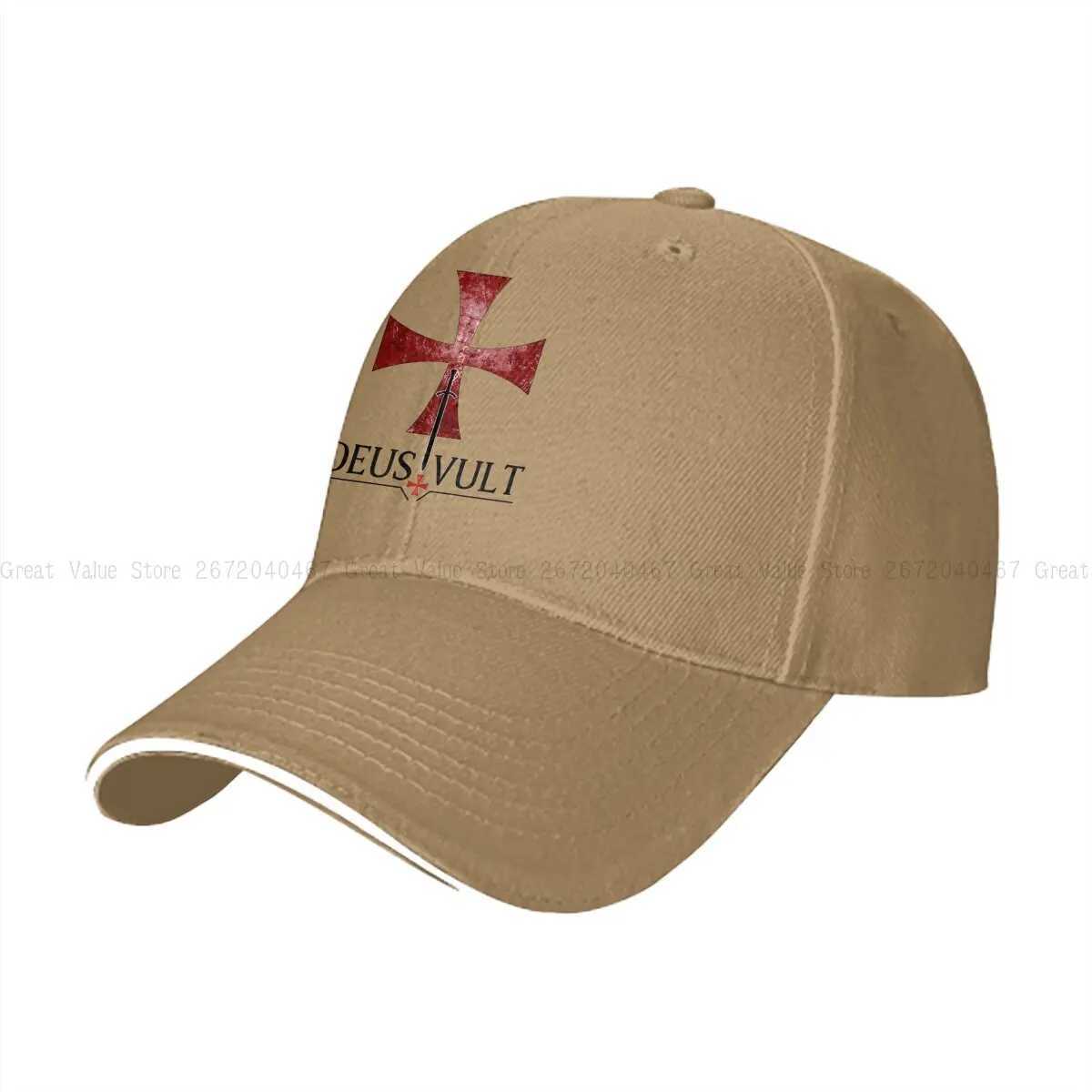 Knights Templar Multicolor Hat Peaked Mens Cap Templar DEUS VULT Personalized Visor Protection Hats Z250329
