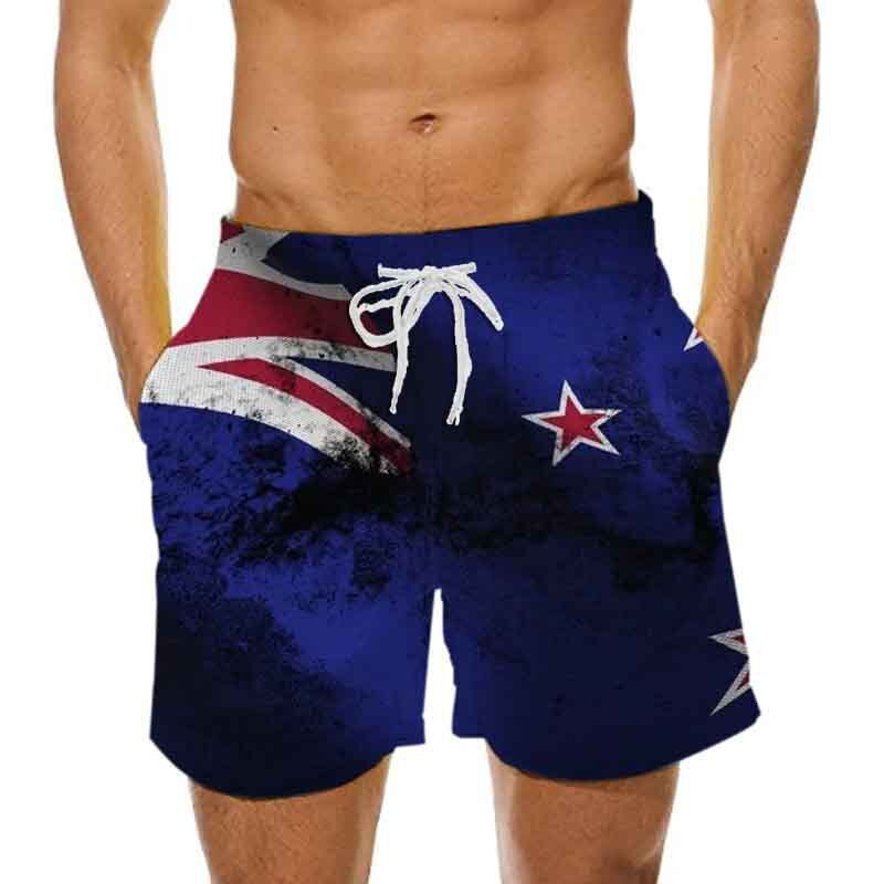 Brand High Quality New Style Free Delivery Designer Bag 2025 Summer New American Independence Day Casual Sports Men's 3D Printed Breathable Mesh 