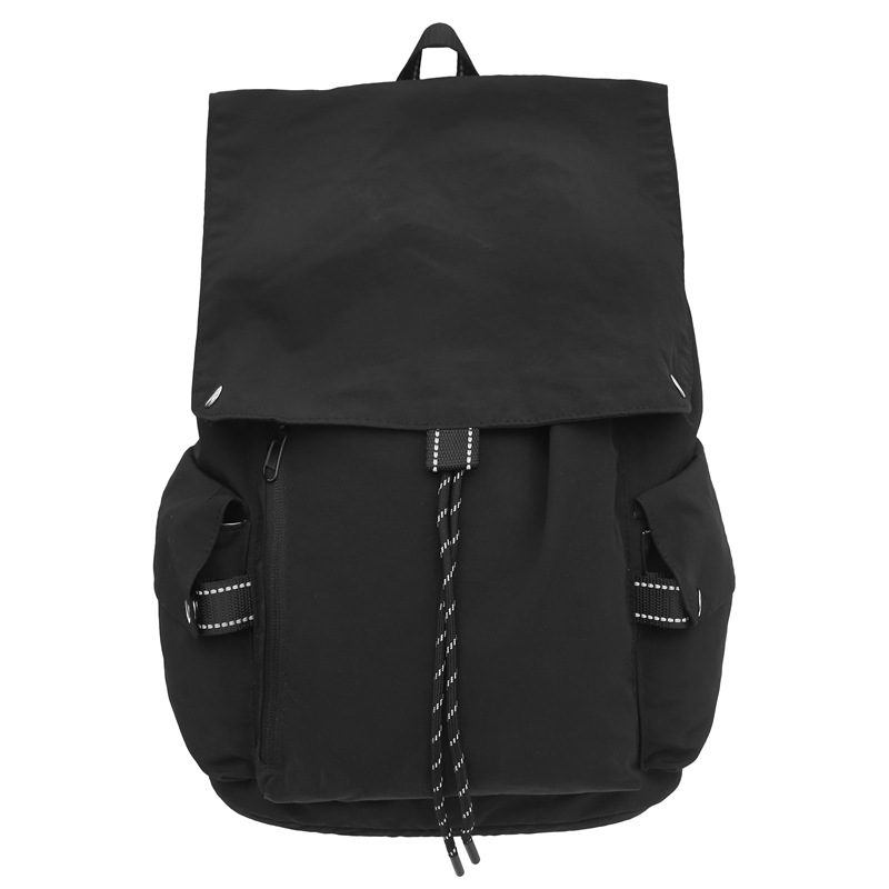 Free shipping solid color school bag female junior high school students light backpack college students leisure backpack