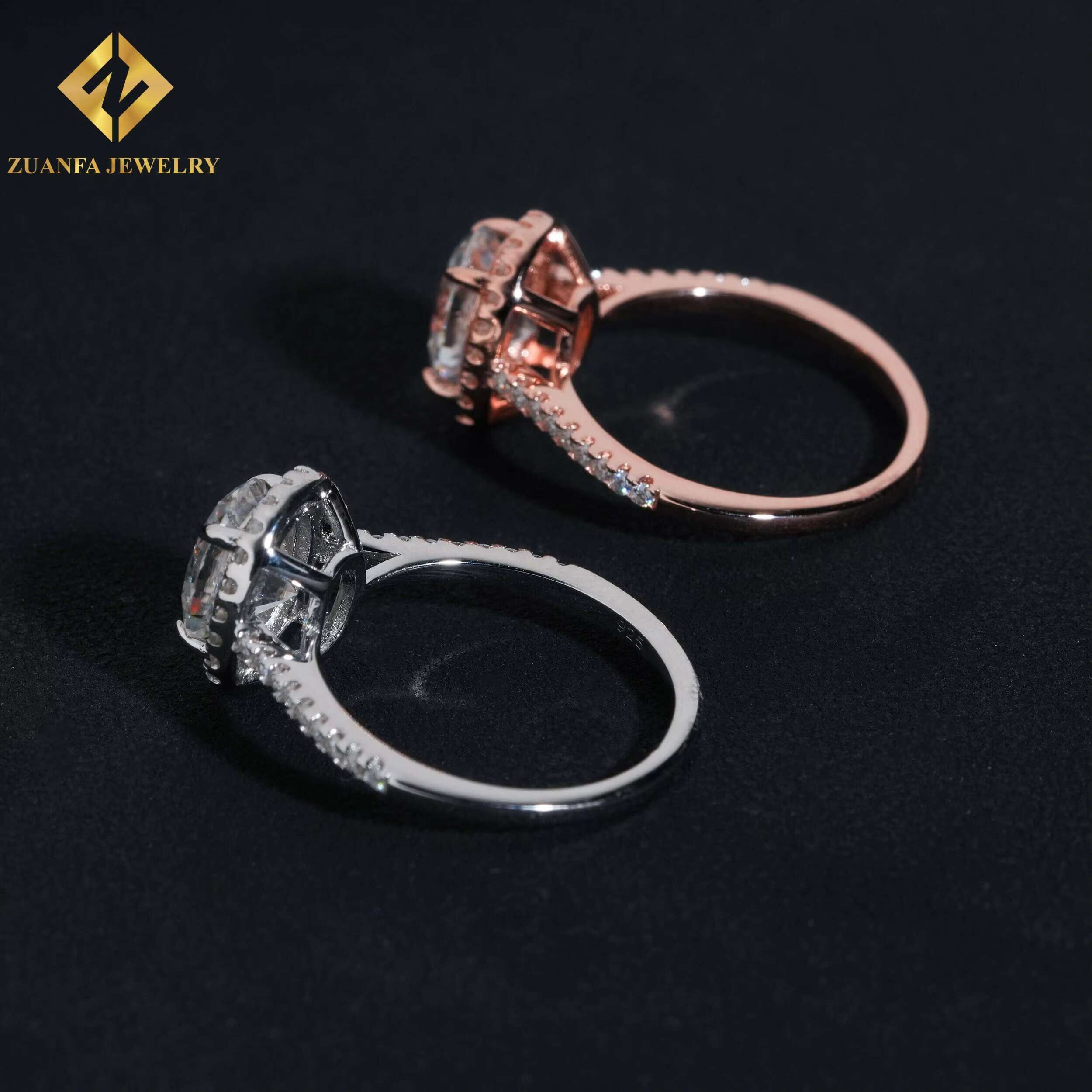 Factory Price Wedding Ring VVS Moissanite 925 Silver Rings Daily Jewelry Diamond Engagement Ring for Women Men