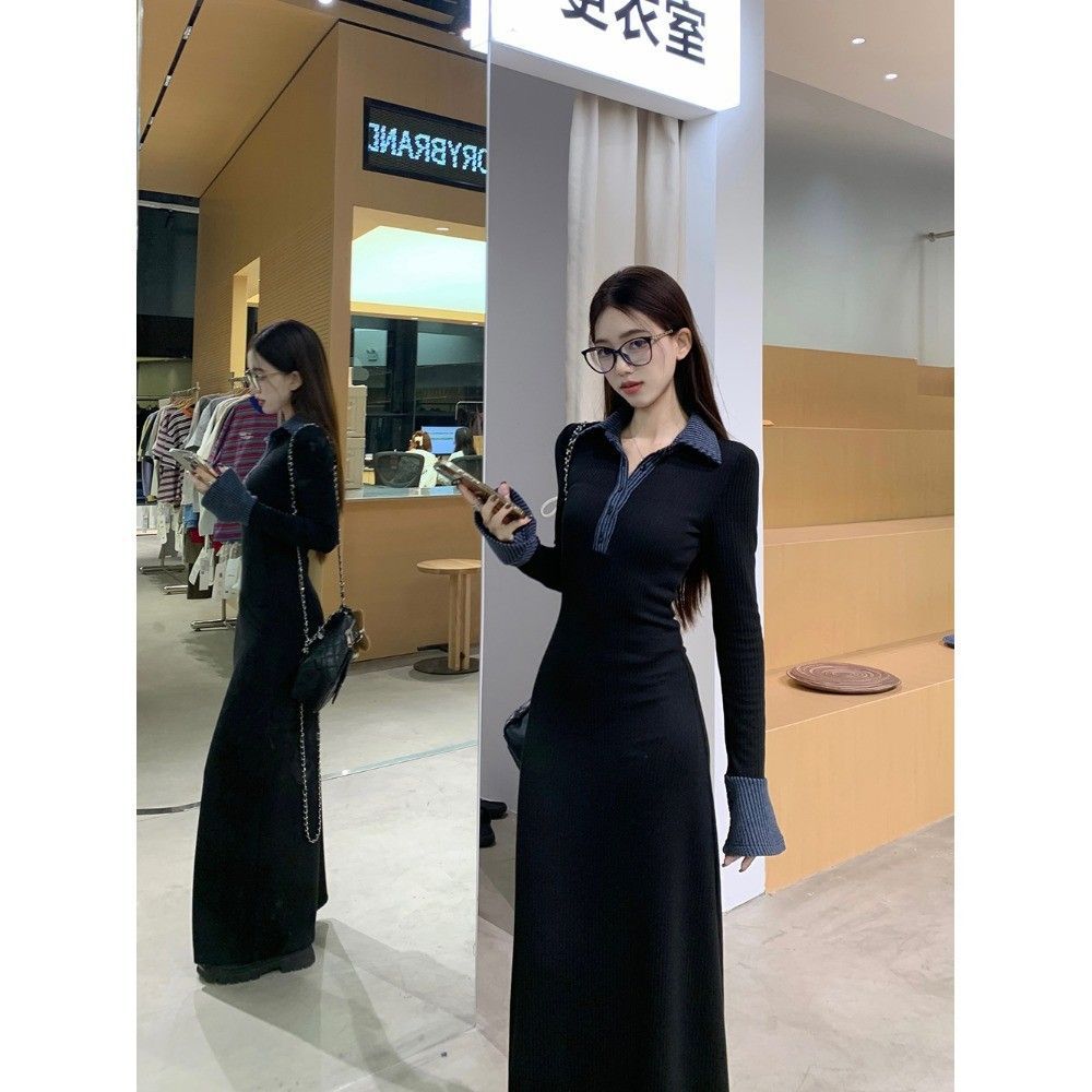 G203 Long Strap Diamond Tassel High Slit Evening Dress