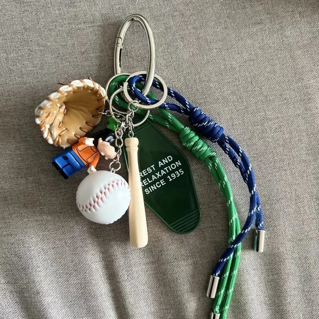 DIY Bag Pendant Creative Bread Weaving Rope Colorful Nylon Lanyard Car Keychain Couple Multi-purpose Bag Hanging Accessories 250403250403