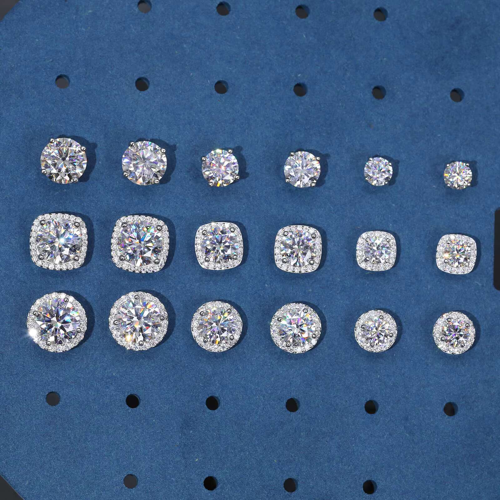 New Dropshipping Jewelry GRA Certificate Fashion 925 Sterling Silver VVS Moissanite Diamond Magnetic Earrings for Men