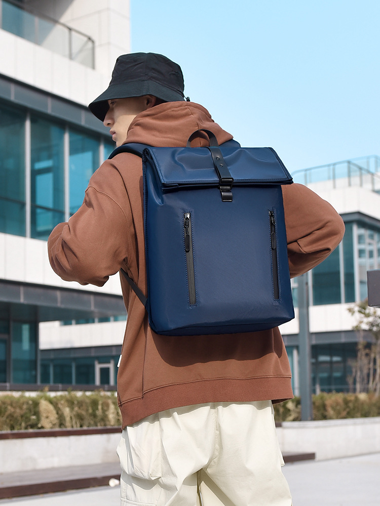 Backpack new men's business backpack senior sense clamshell backpack commuter computer