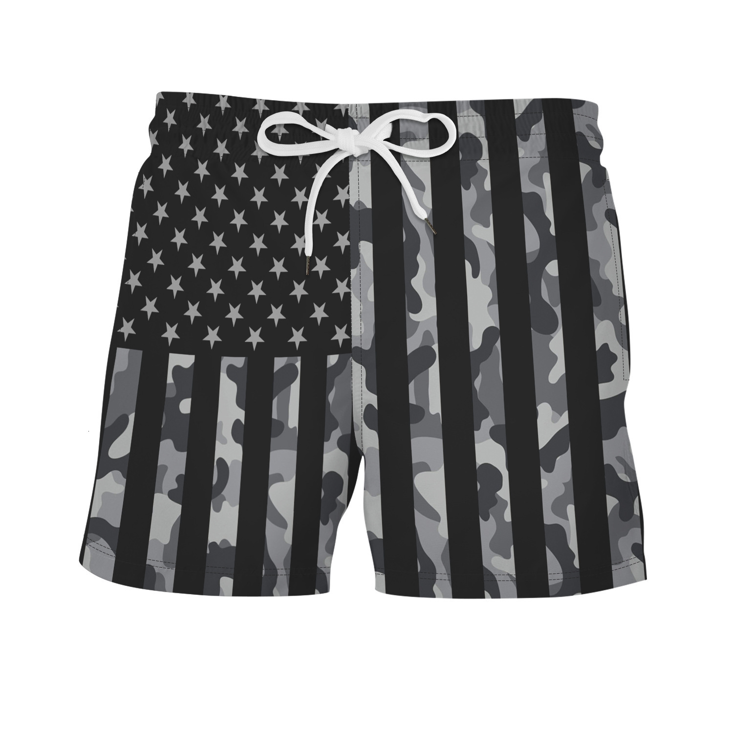 Quality Brand High Quality New Style Free Delivery Designer Bag Independence Day US Flag Digital Print Summer Men's Pants Loose Sports Beach Surf