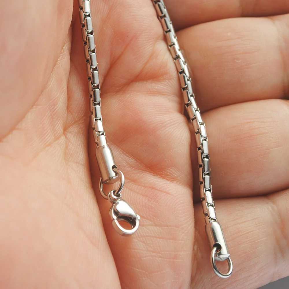 HNSP stainless steel chain metal pendant necklace used for mens necklace jewelry accessories Y250329