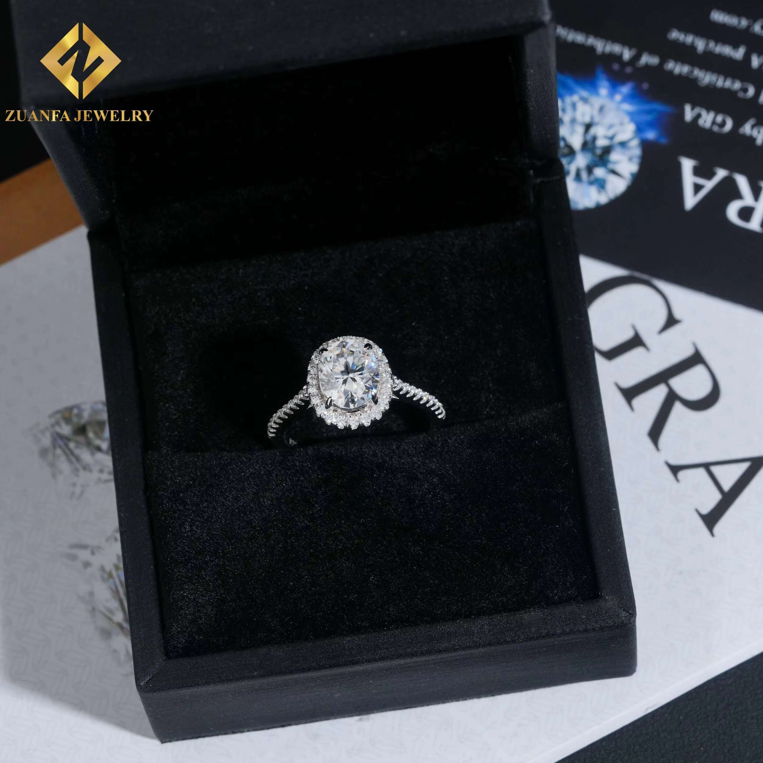 Factory Price Wedding Ring VVS Moissanite 925 Silver Rings Daily Jewelry Diamond Engagement Ring for Women Men