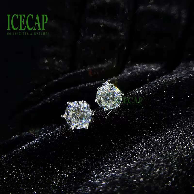 1ct VVS Moissanite Diamond Earrings Fine Jewelry Women Wedding Earrings Wholesale Bulk 925 Silver Christmas Earrings Set
