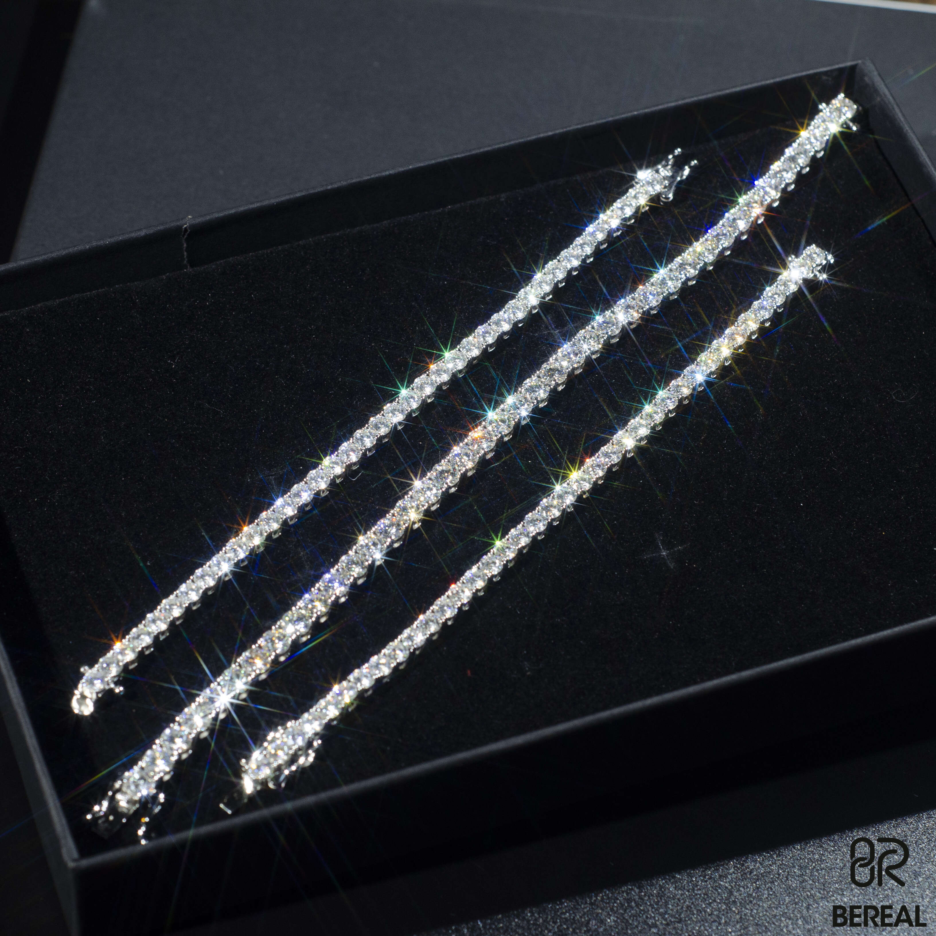 Hot Sale Pass Diamond Tester 925 Silver VVS Moissanite Diamond 3mm 4mm 5mm Moissanite Tennis Bracelet for Men Women Custom 6.5mm