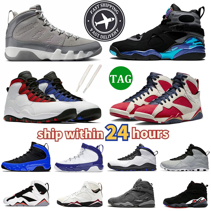 9s Basketball 10S Shoes mens womens 8 Aqua Playoffs Cool Grey Olive Citrus Hare Mens 7s Trainers Sport Sneakers 40-47