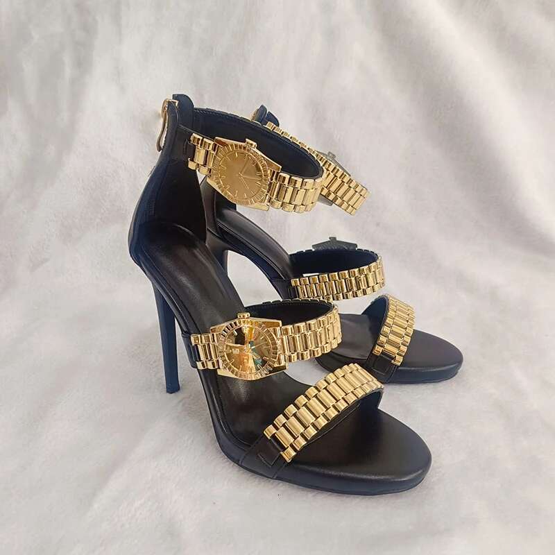 Fashion watch strap sandals sexy high heel women shoes