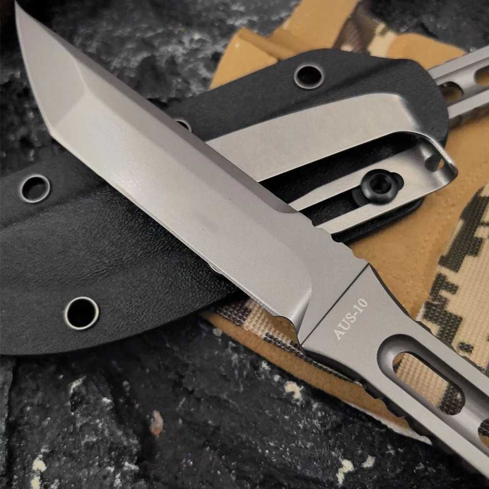 Full Tang Tactical Fixed Blade Knife With Sheath Outdoor Personal Defense Equipment Survival Knives Military Grade Hunting KnifeZ250329