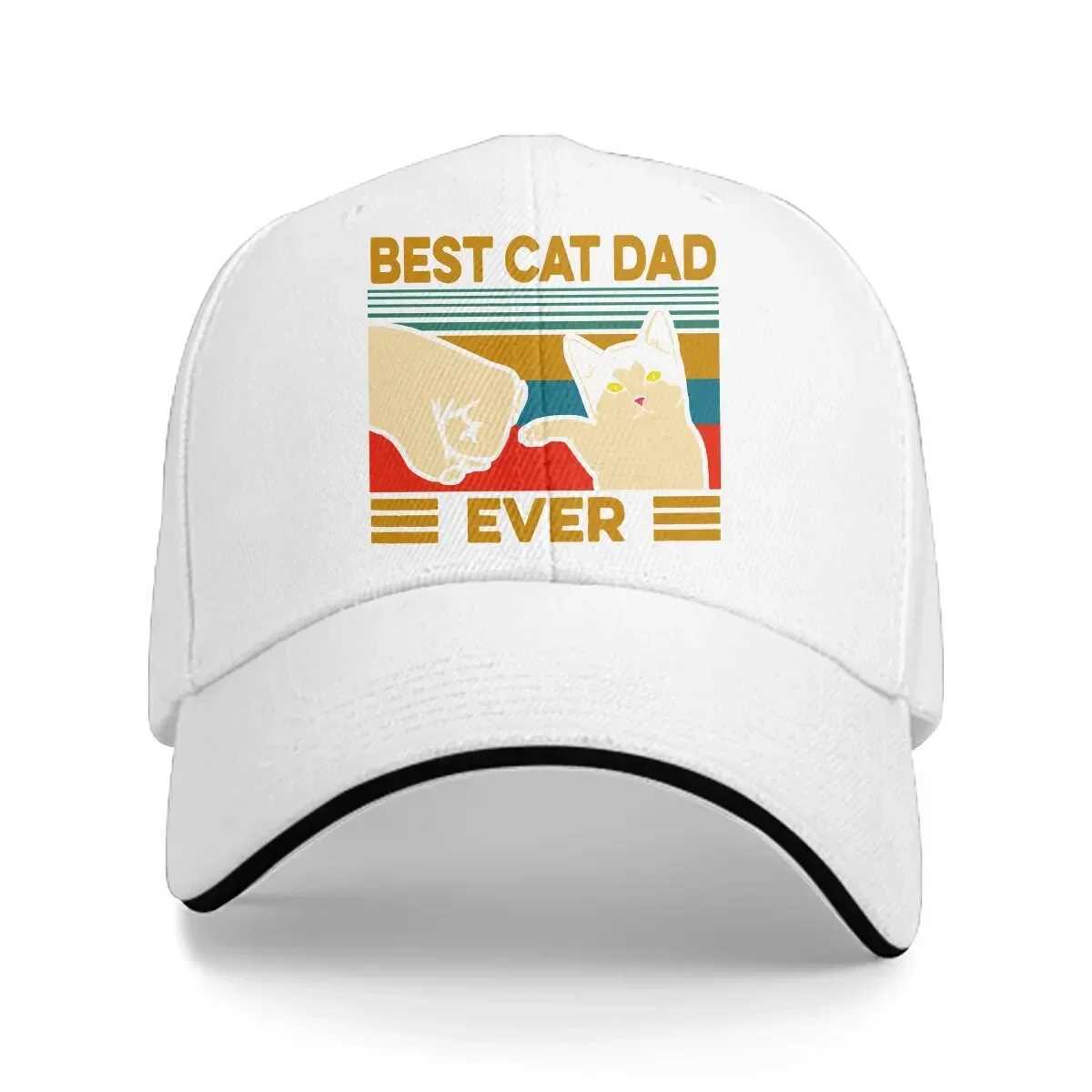 Summer Cap Sun Visor Vintage Best Dad Ever Hip Hop Caps Cat Lover Cowboy Hat Adjustable Peaked Hats Z250329