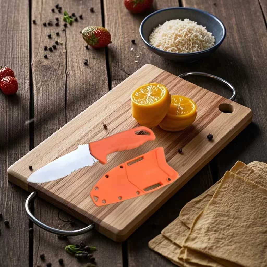 BM 18040 Multi purpose Kitchen Fixed Blade with Sheath D2 Steel Blade Nylon Fiber Handle Multi purpose Household Fruit Knife Y250329